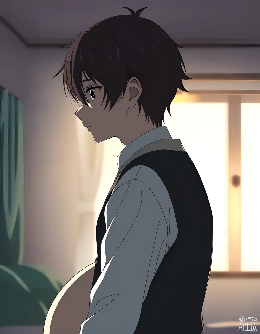 各种各样的孕夫-躺、站、坐姿，侧背面等