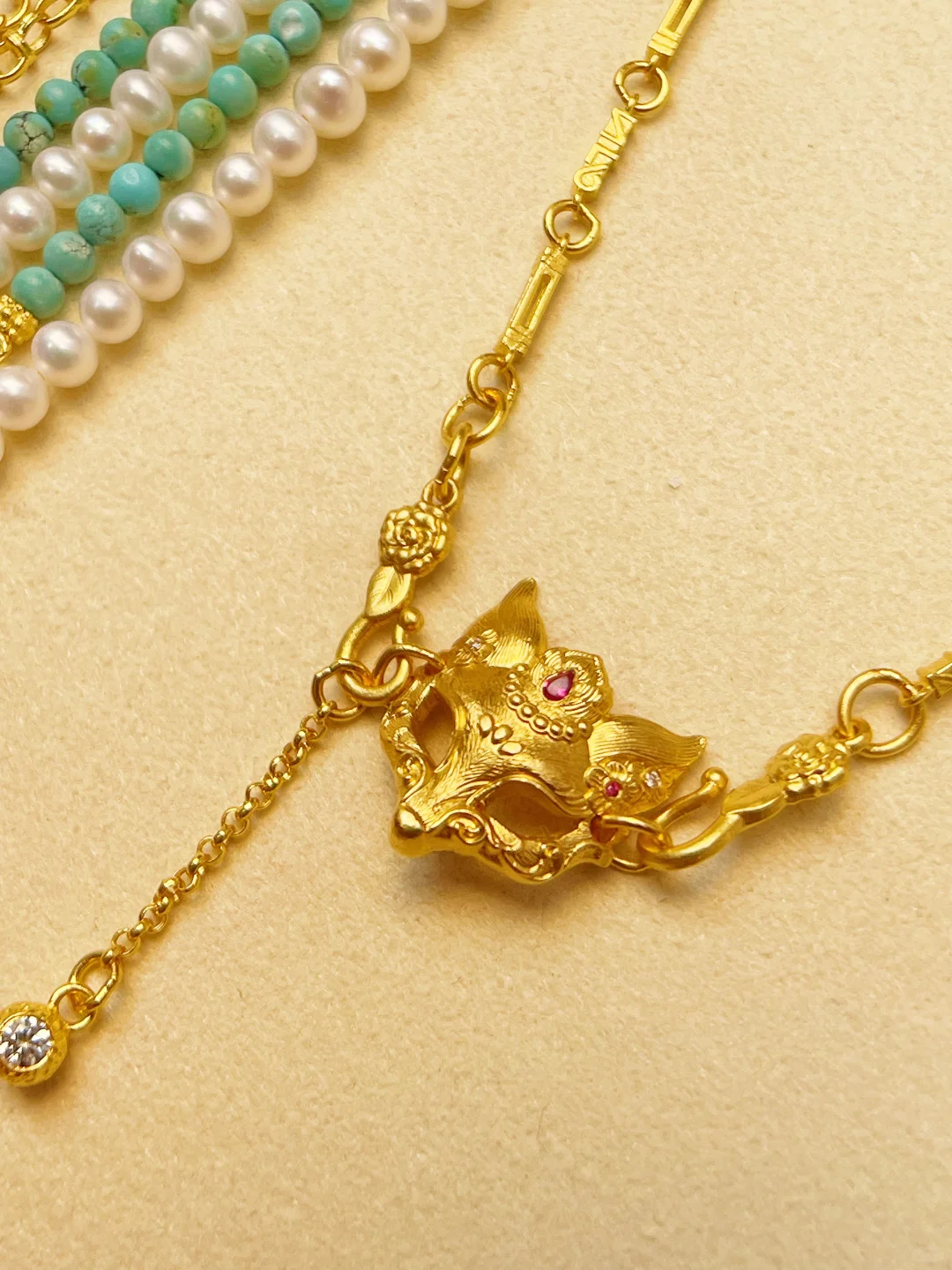 孟庆国非遗黄金澜焰·狐狸面具