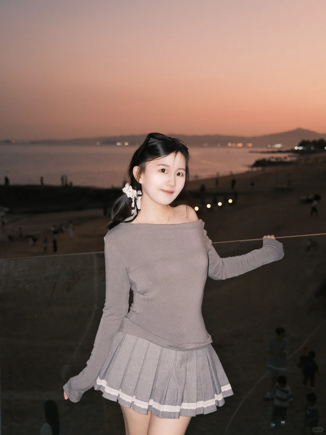 傍晚的海边自带滤镜