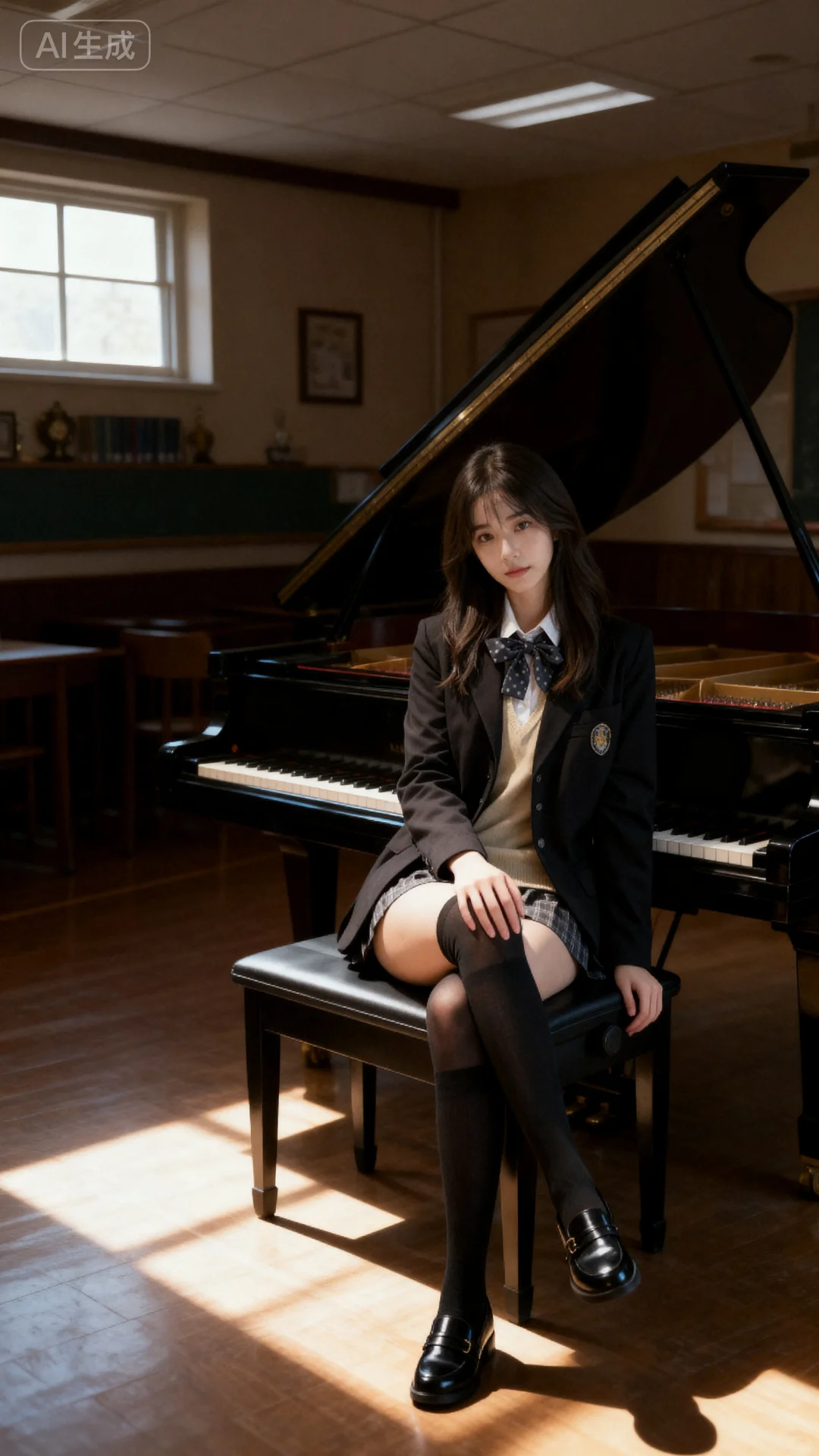 她真的很会拍！钢琴女孩🎹🎹🎹