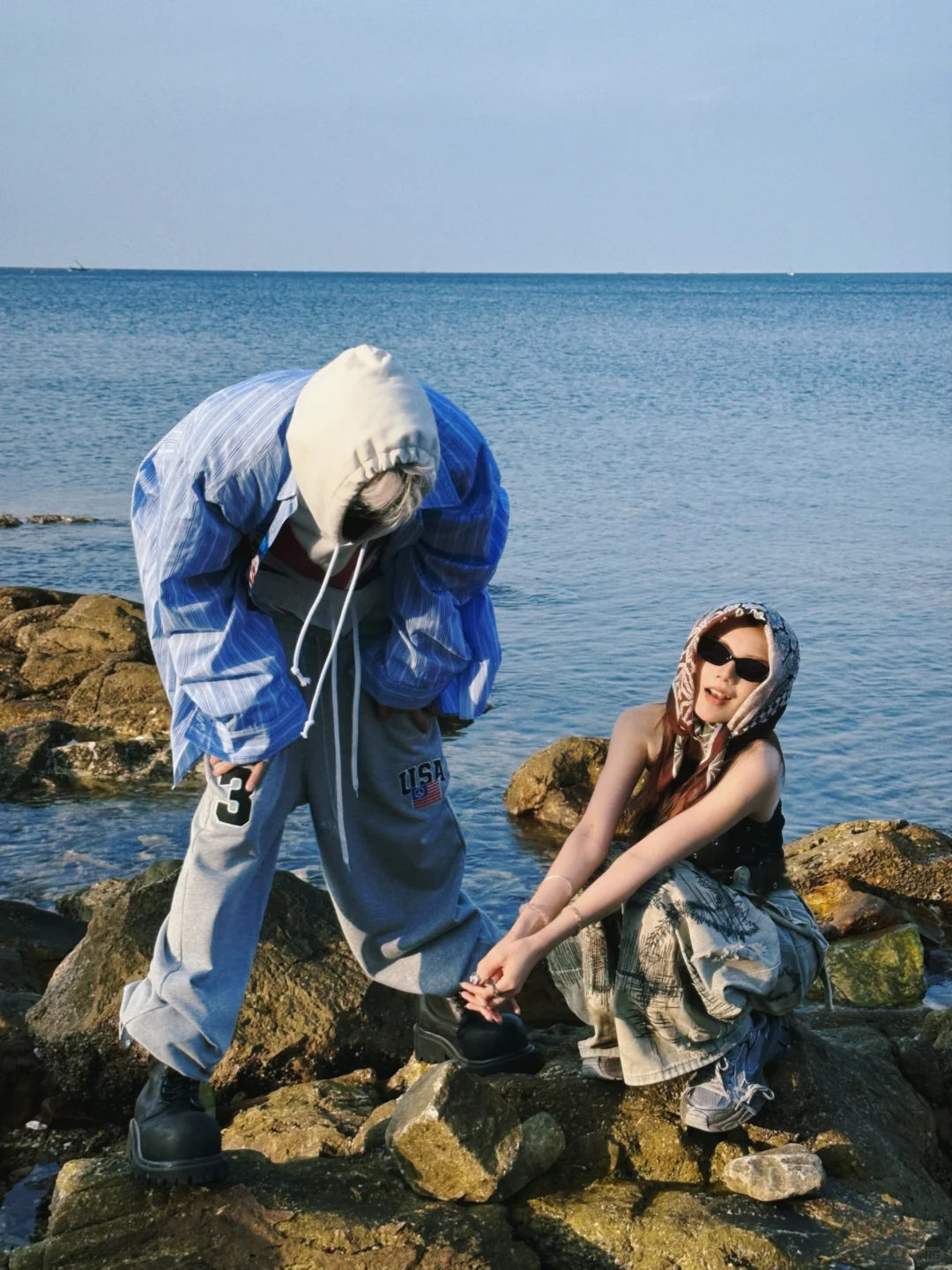 国庆情侣拍照🫧养马岛果冻海也太出片了吧