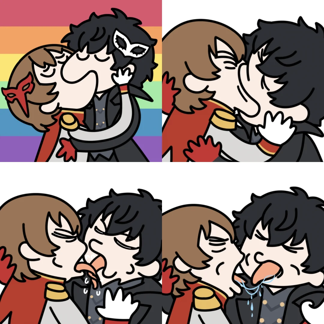 【主明】画几张主明抽象kiss图