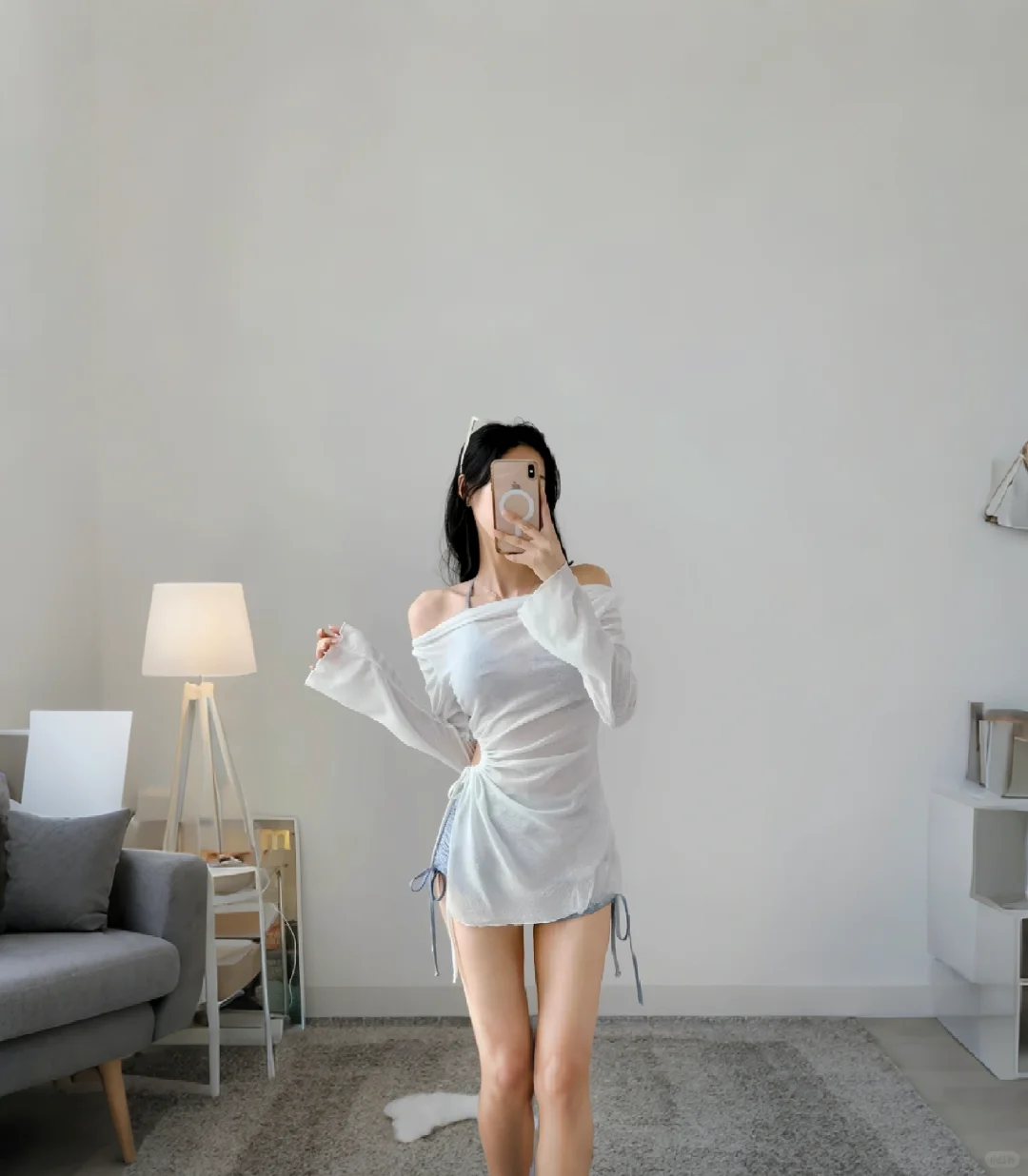 🏖海边度假🫧牛仔蓝泳衣比基尼三件套