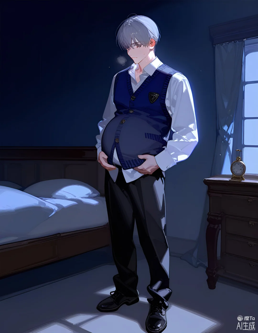 各种各样的孕夫-躺、站、坐姿，侧背面等