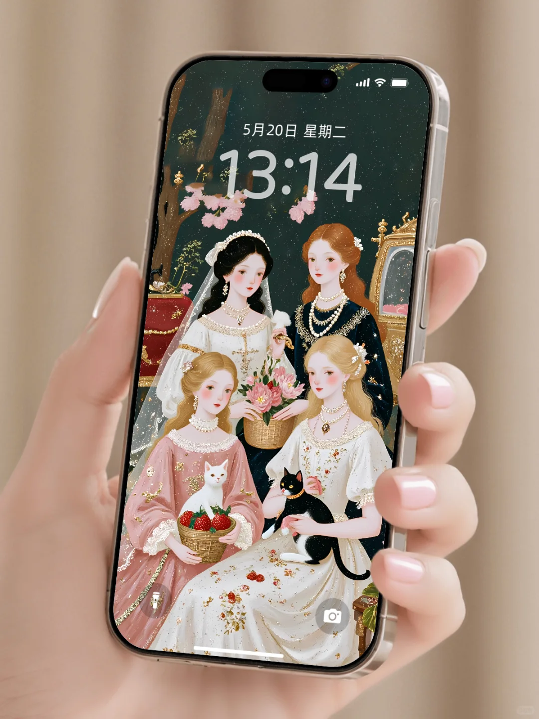 手机壁纸古早高清全屏高级|鎏金公主风|B57