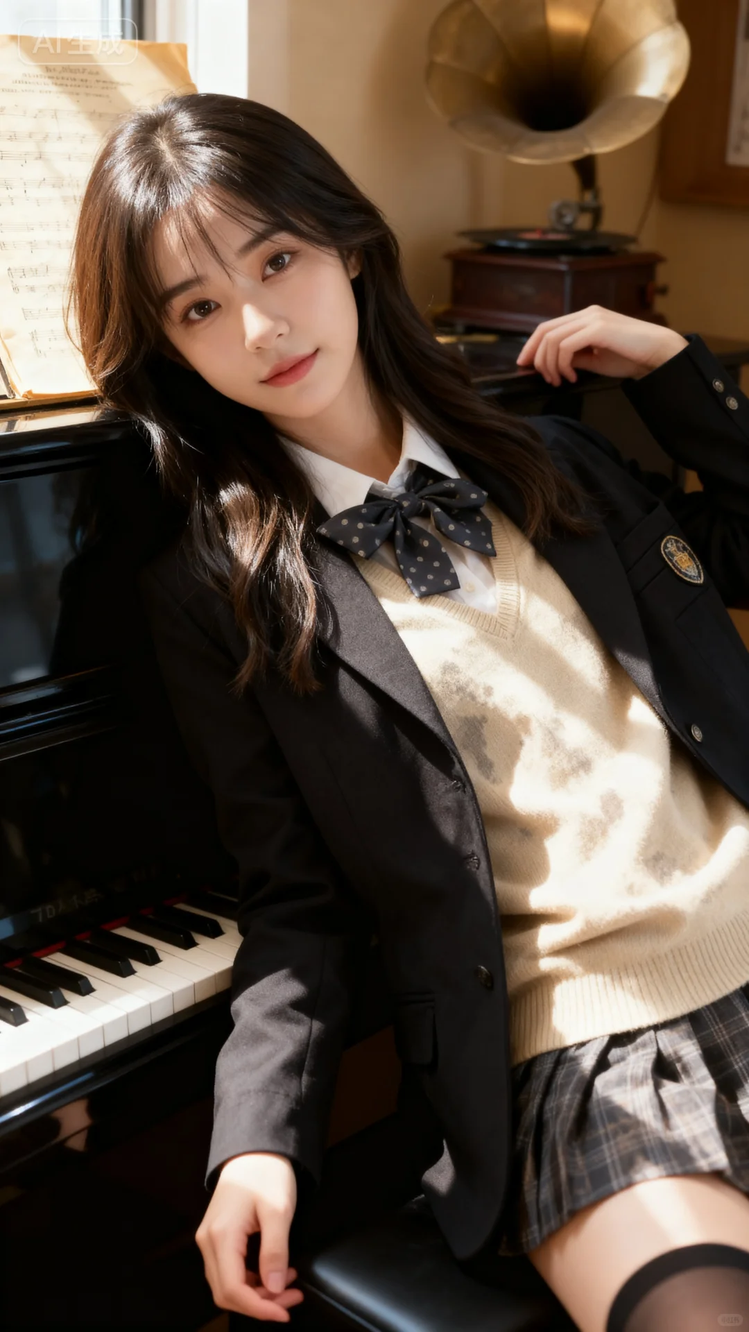 她真的很会拍！钢琴女孩🎹🎹🎹