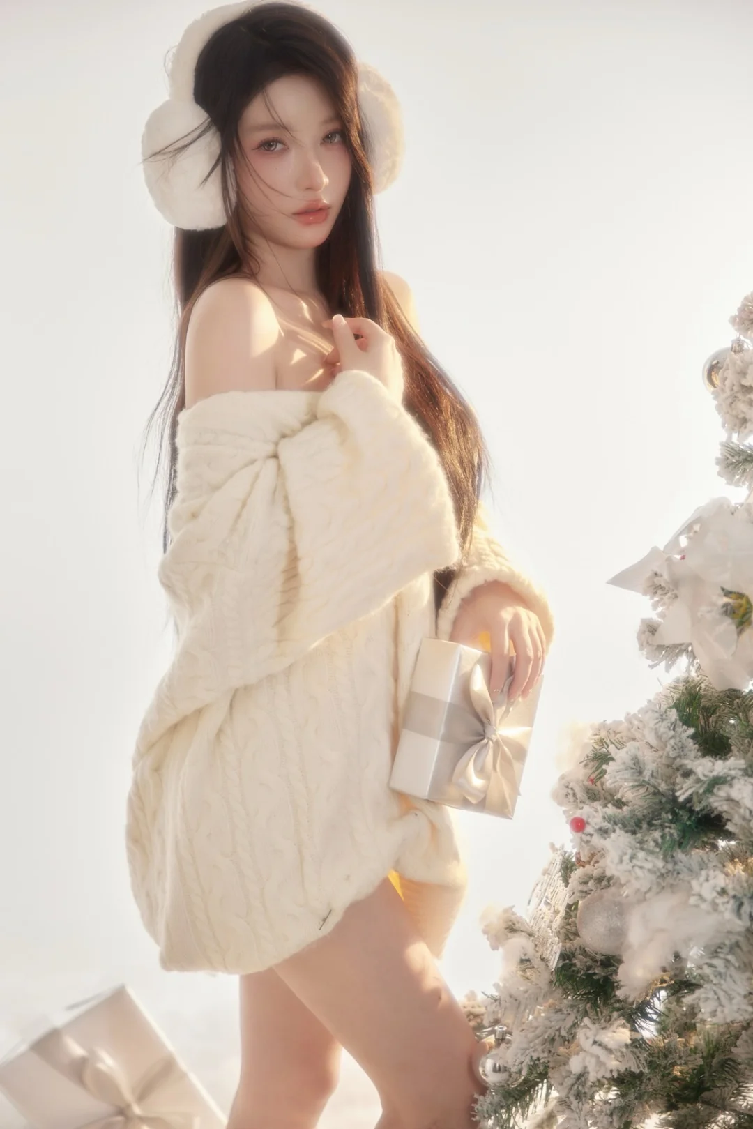 🌟圣诞树前的温柔瞬间🎁被礼物和灯光治愈了