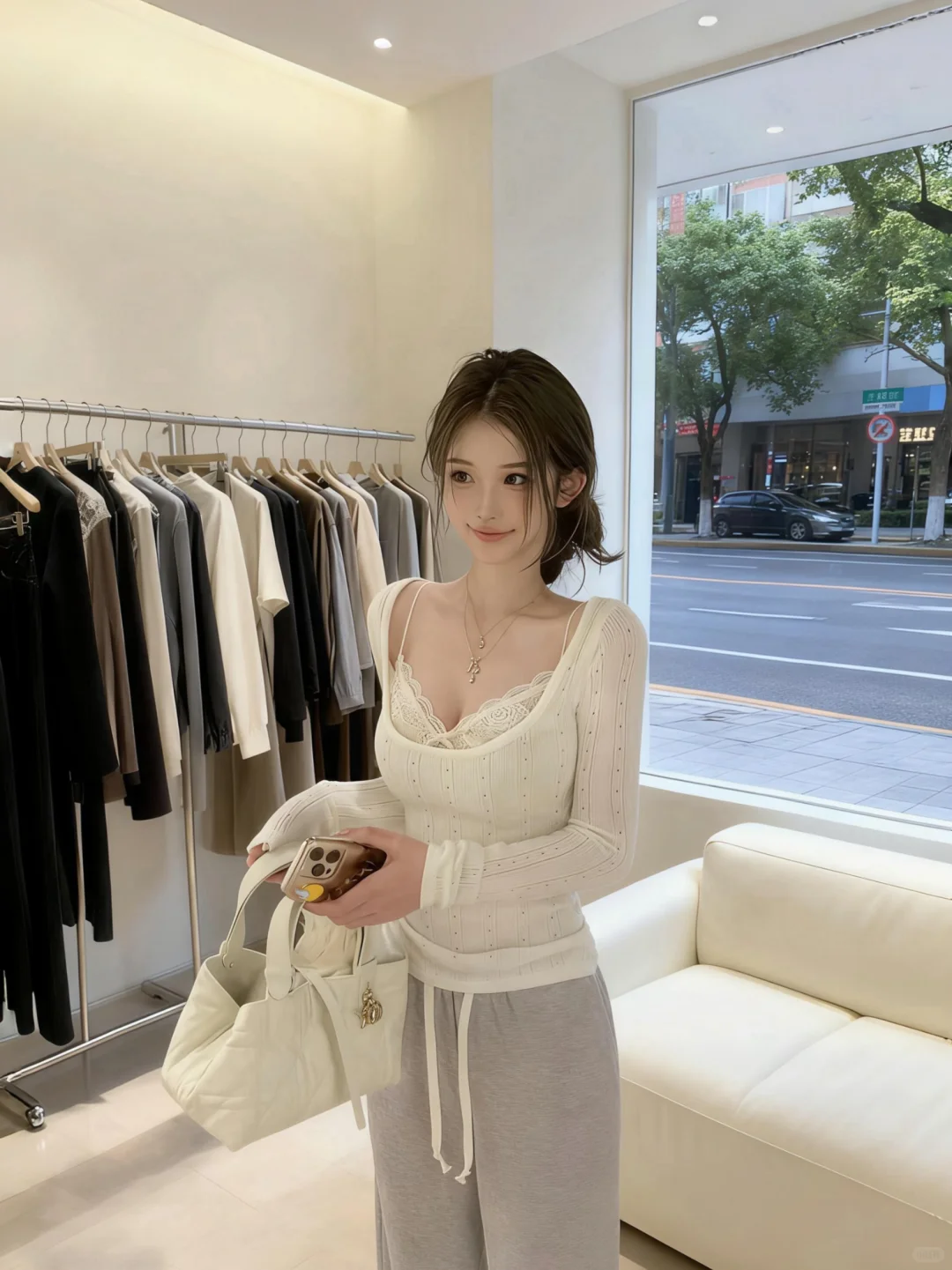 纯欲性感蕾丝小衫～