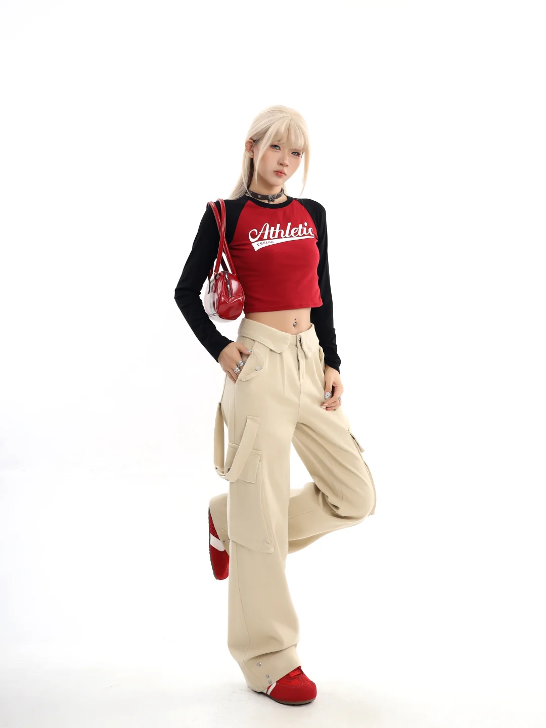 接裤子模特图拍摄/美式辣妹