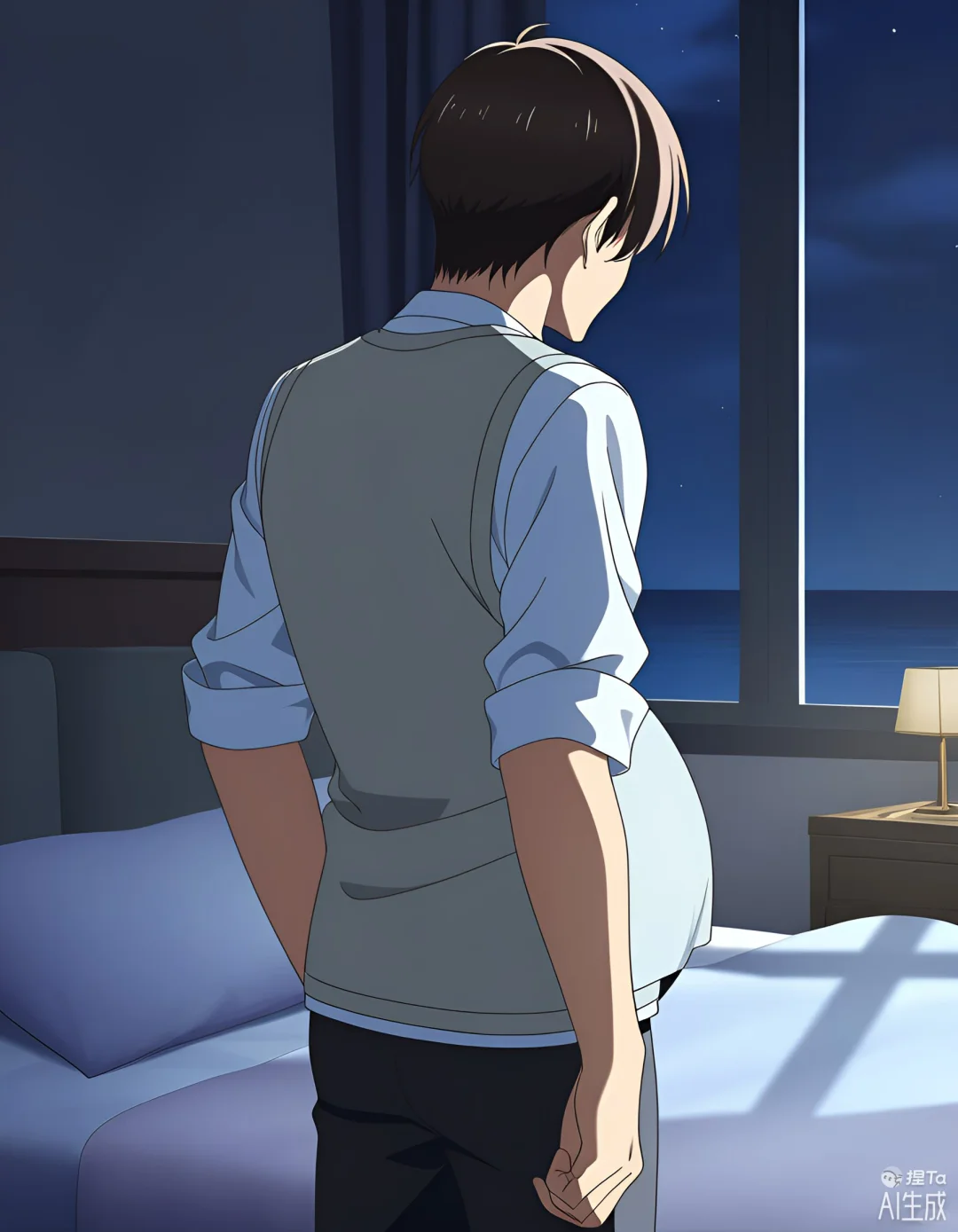 各种各样的孕夫-躺、站、坐姿，侧背面等