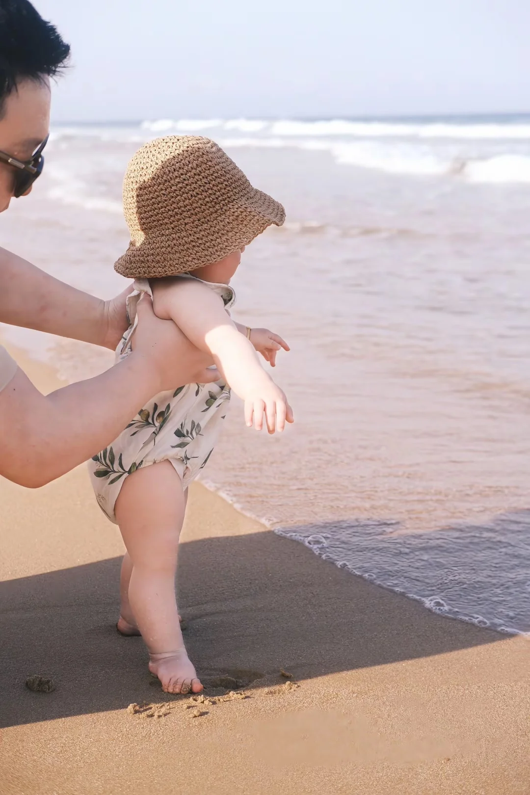 🌊带宝宝去海边拍到的第一组人生照片～