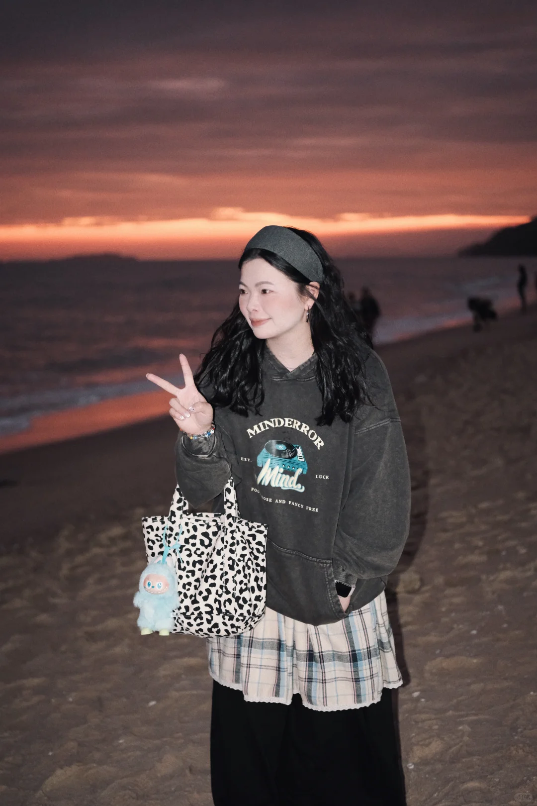 海边的日落太美了！！！｜ootd💓