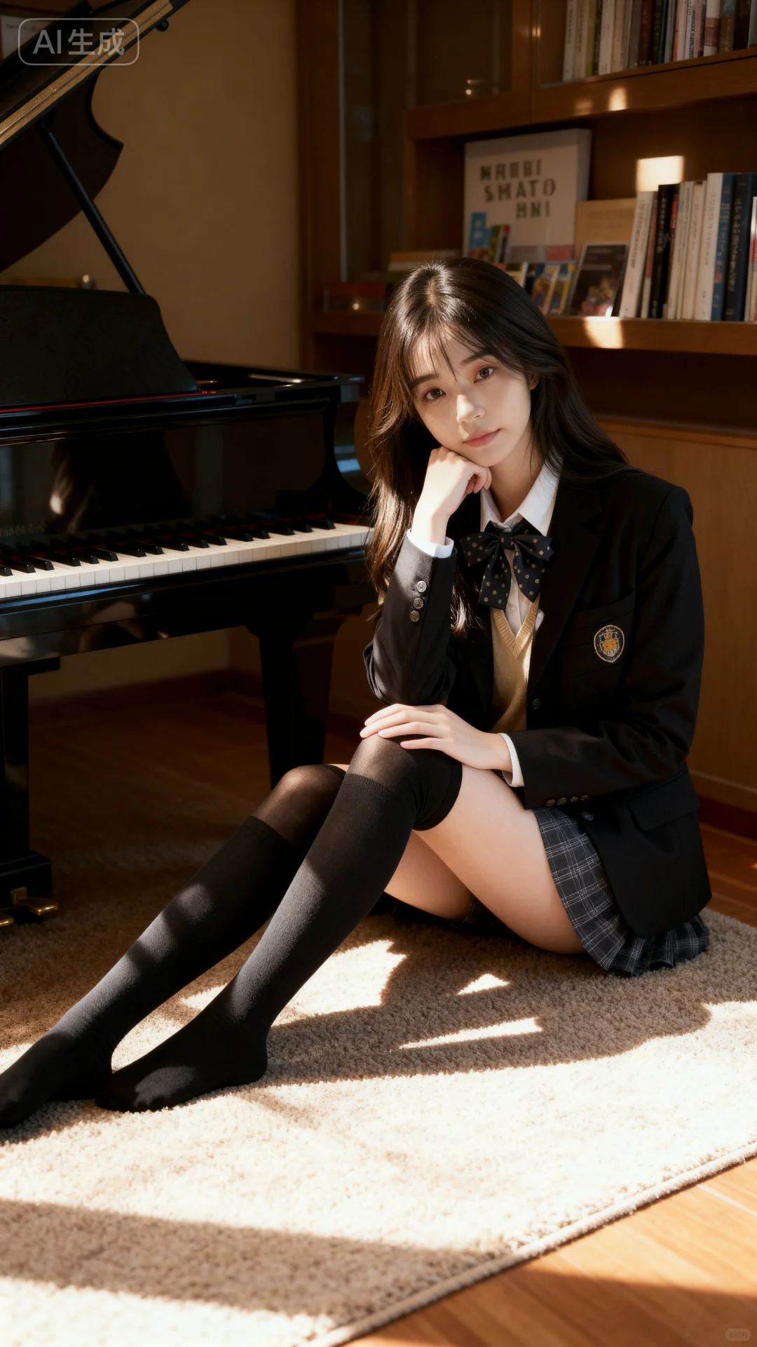 她真的很会拍！钢琴女孩🎹🎹🎹