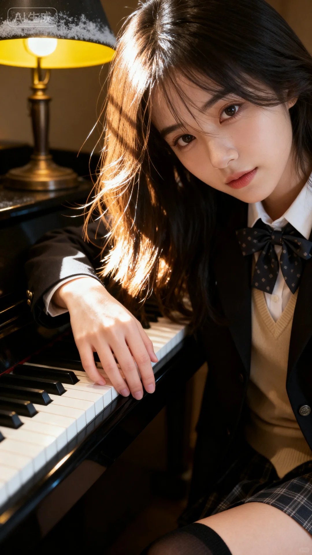 她真的很会拍！钢琴女孩🎹🎹🎹