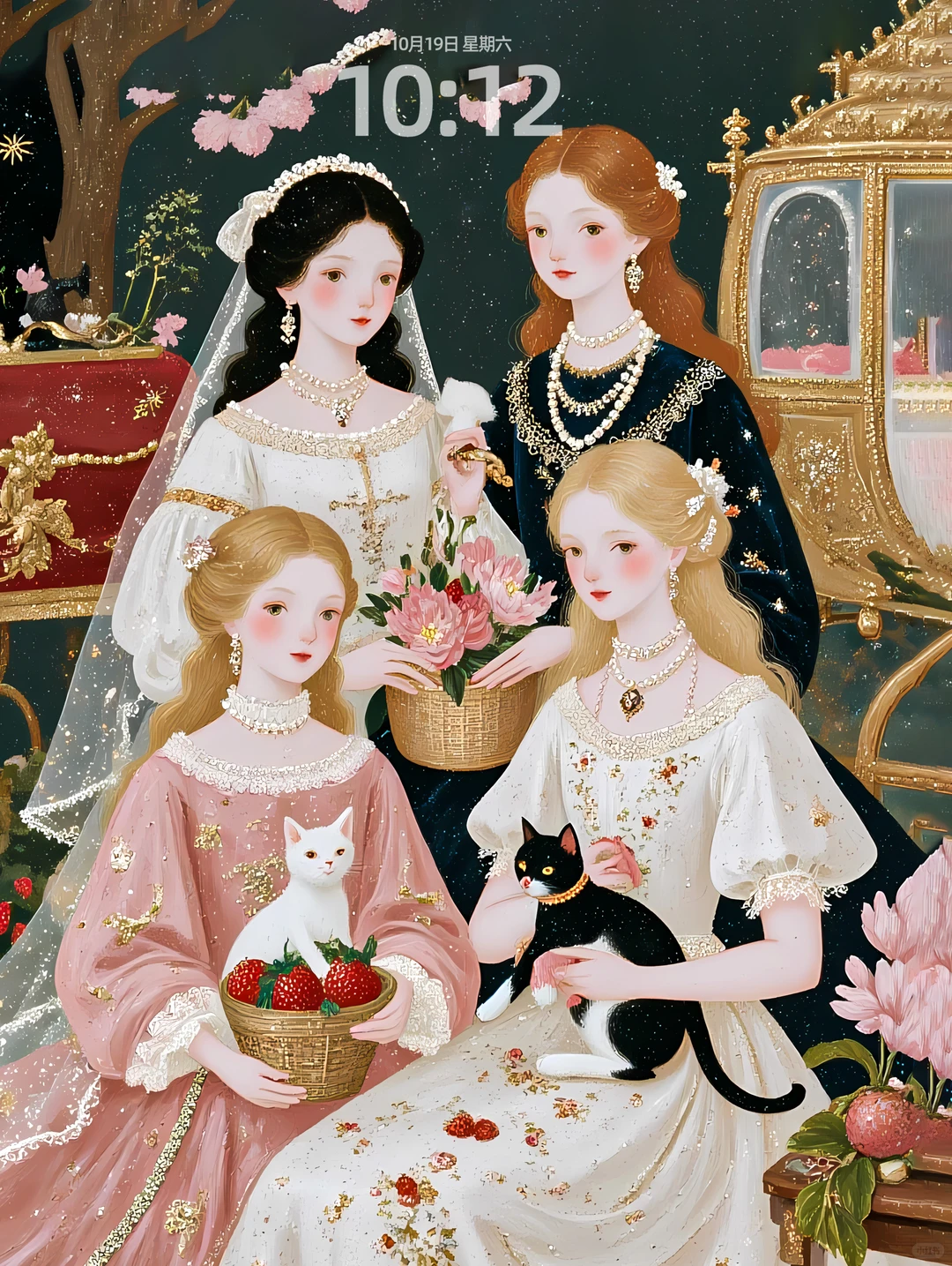 手机壁纸古早高清全屏高级|鎏金公主风|B57