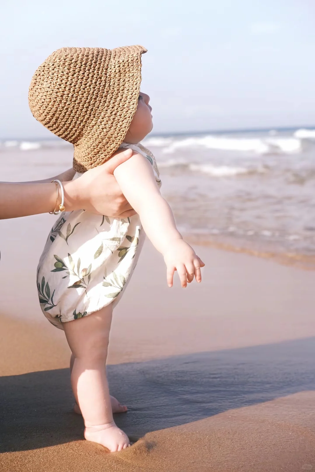 🌊带宝宝去海边拍到的第一组人生照片～