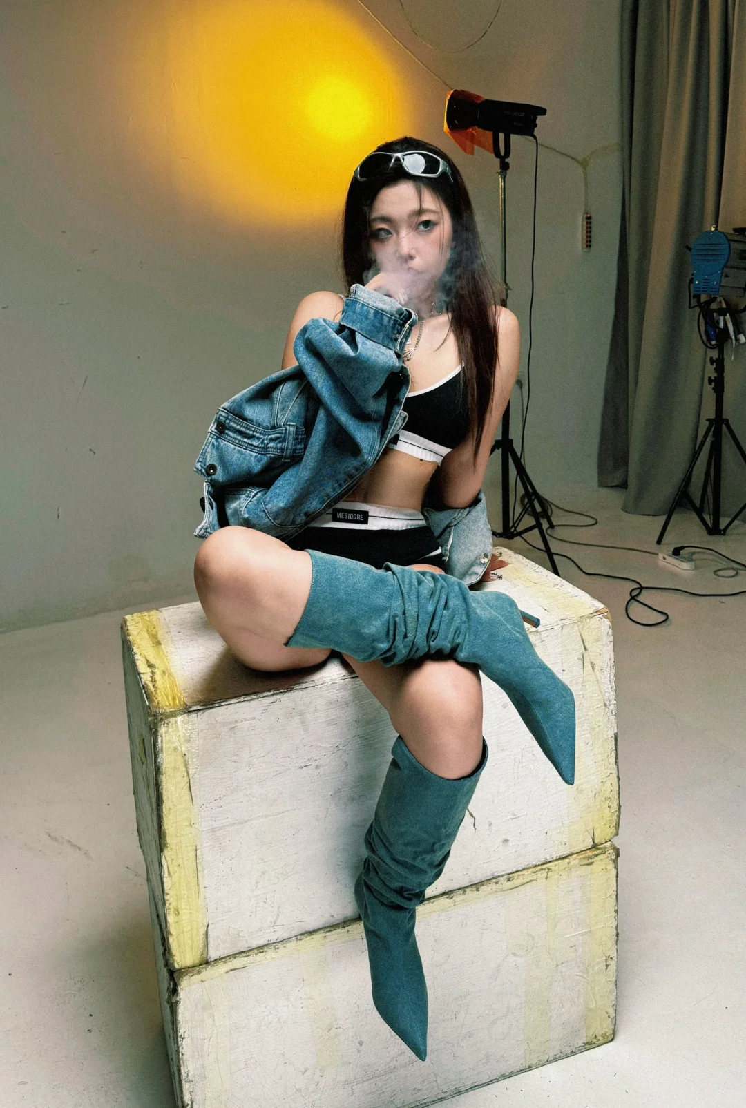 找大码模特拍辣妹风，微胖妹妹来