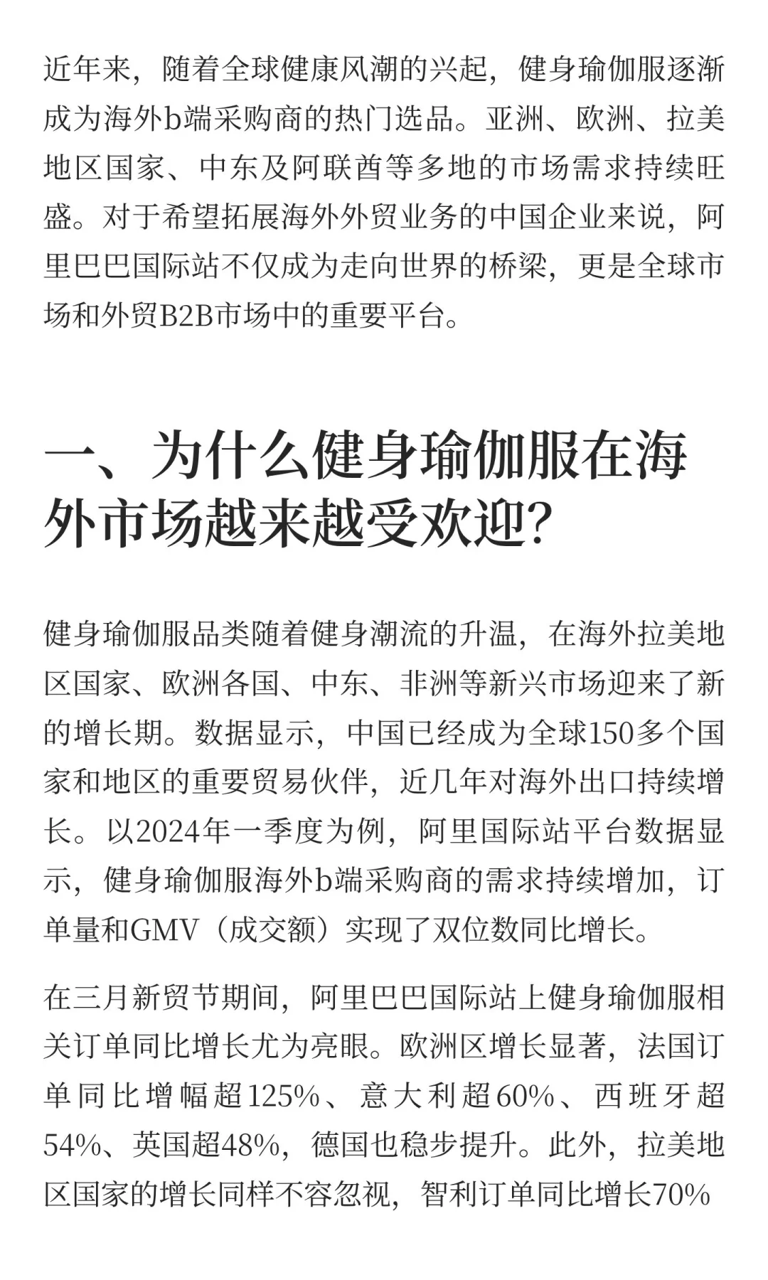 健身瑜伽服——全球外贸B2B新机遇