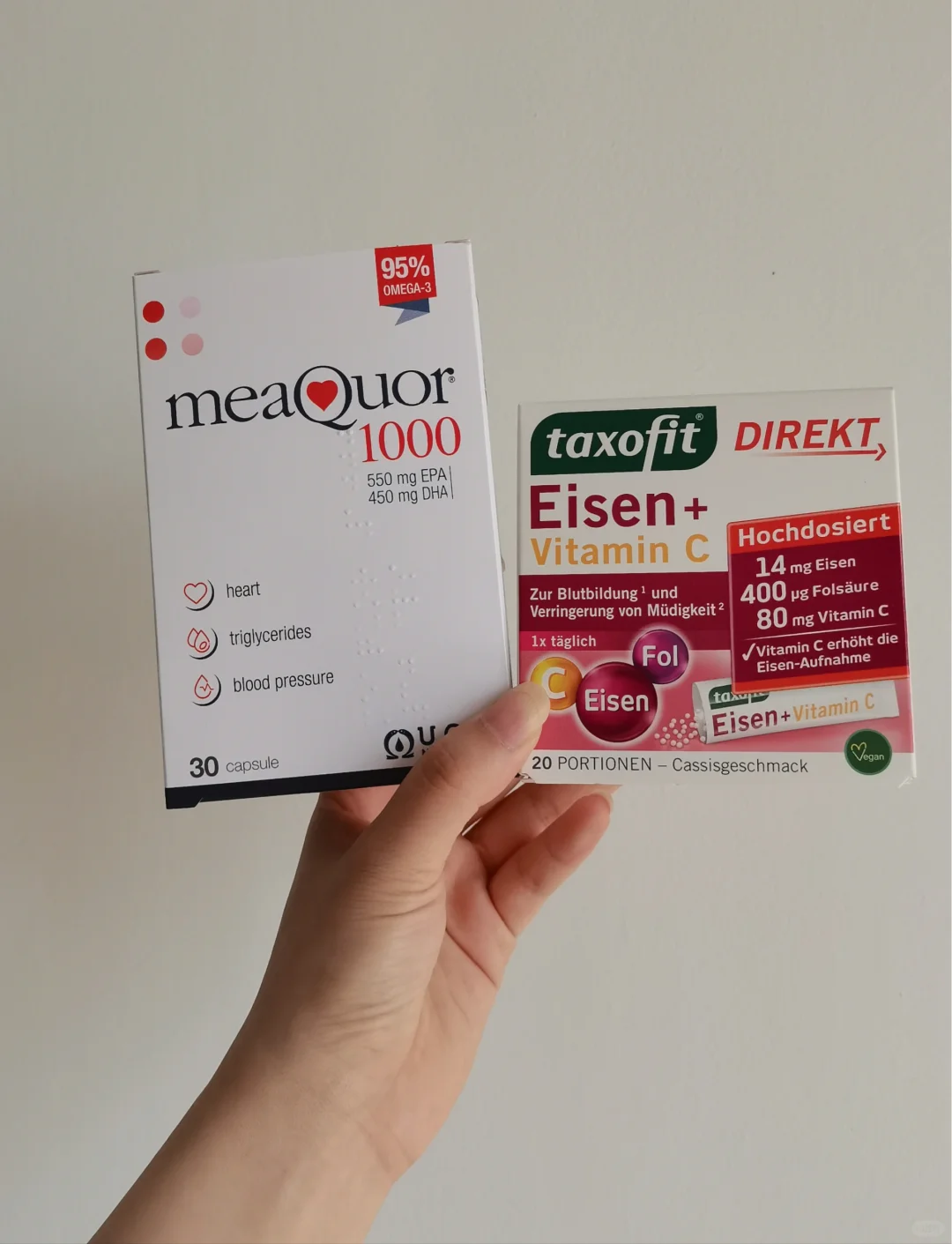 早上鱼油+晚上补铁粉剂，养生尝试中