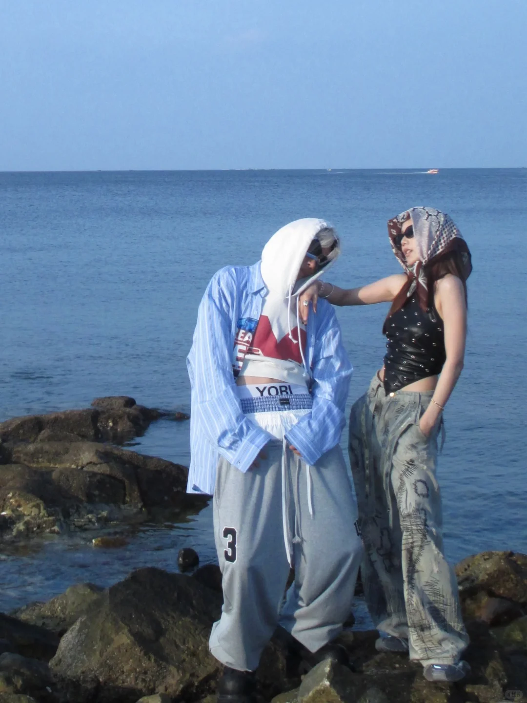 国庆情侣拍照🫧养马岛果冻海也太出片了吧