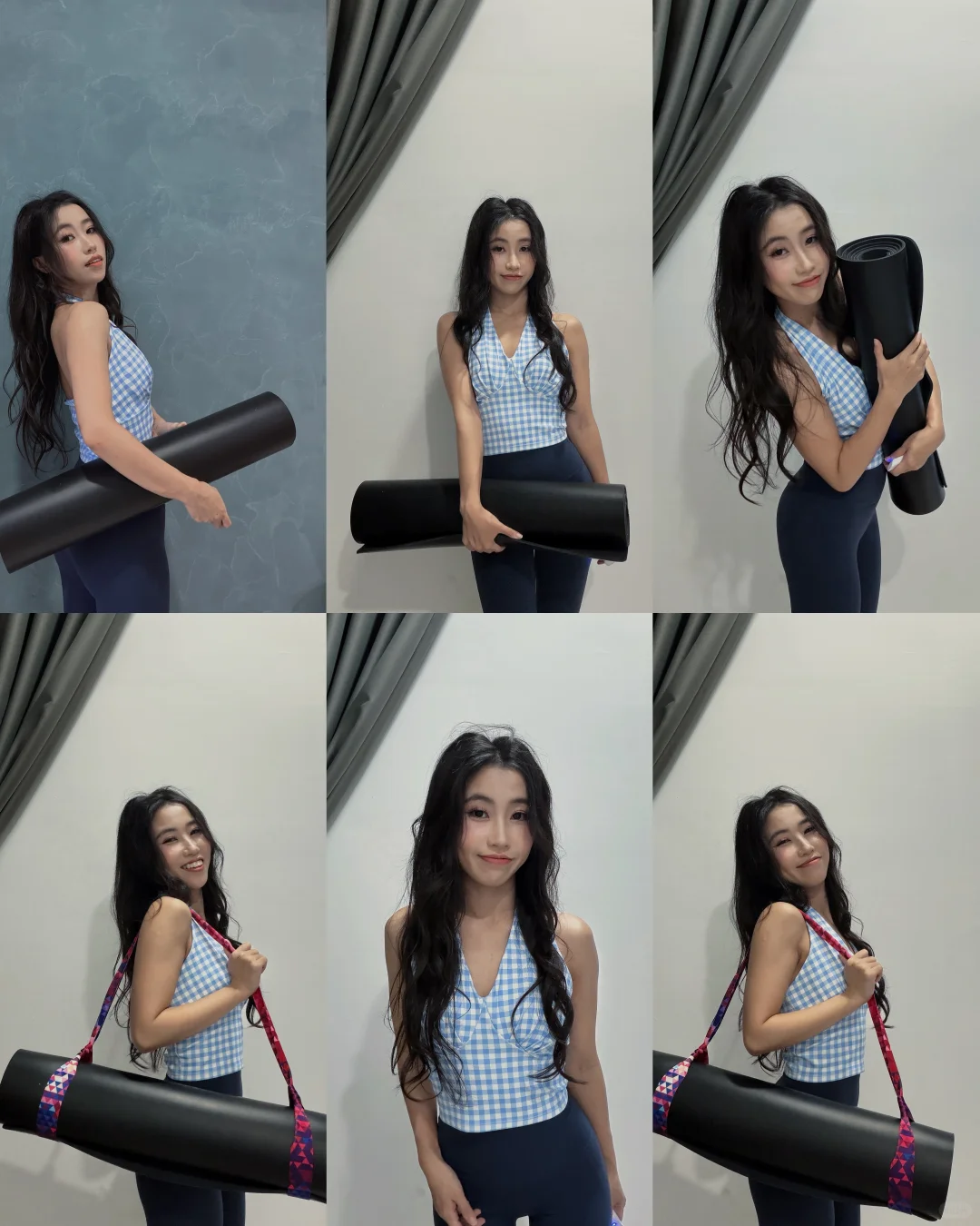 宅家和我喜欢的瑜伽服 瑜伽垫自拍📸