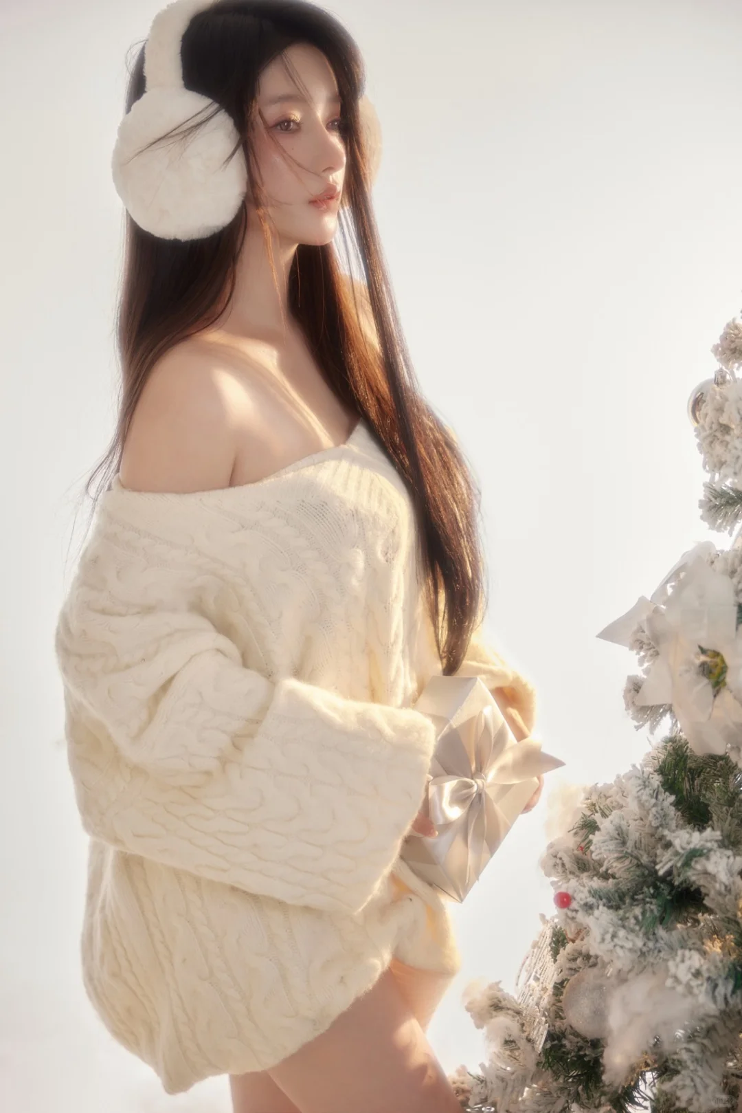 🌟圣诞树前的温柔瞬间🎁被礼物和灯光治愈了