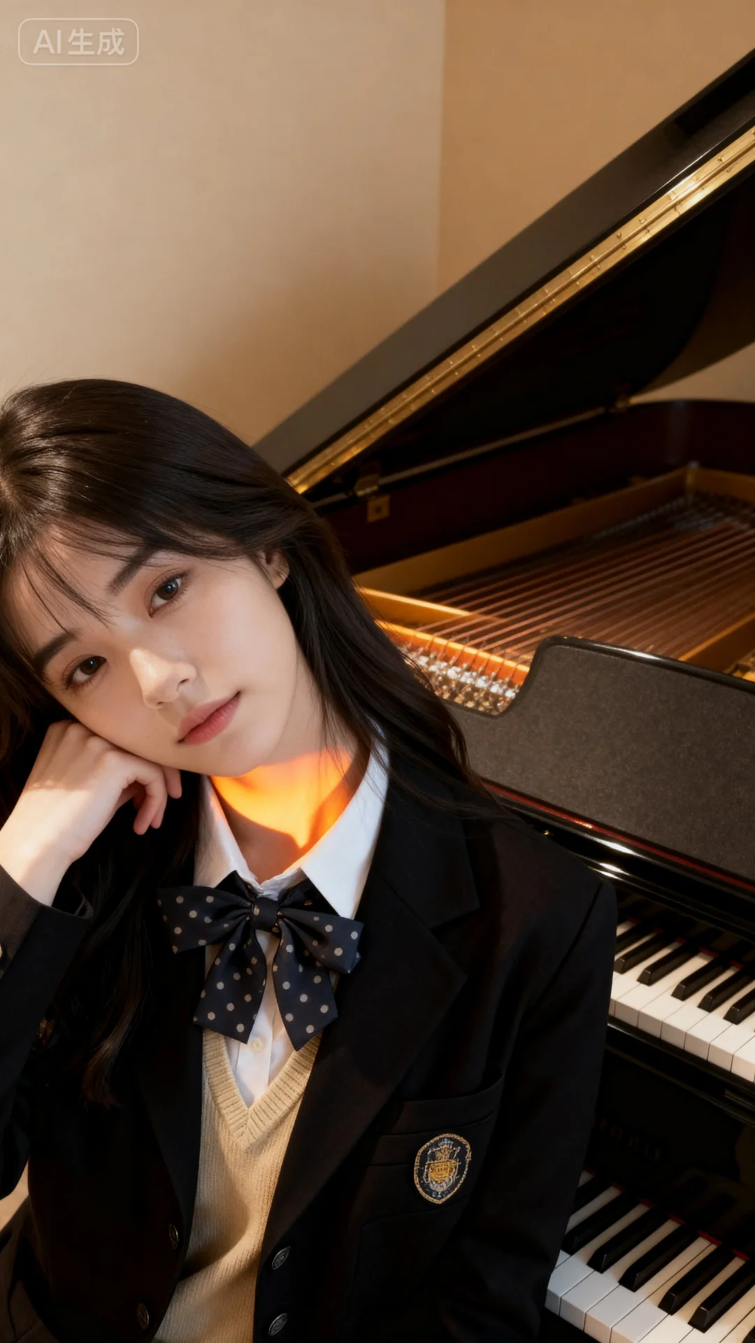 她真的很会拍！钢琴女孩🎹🎹🎹