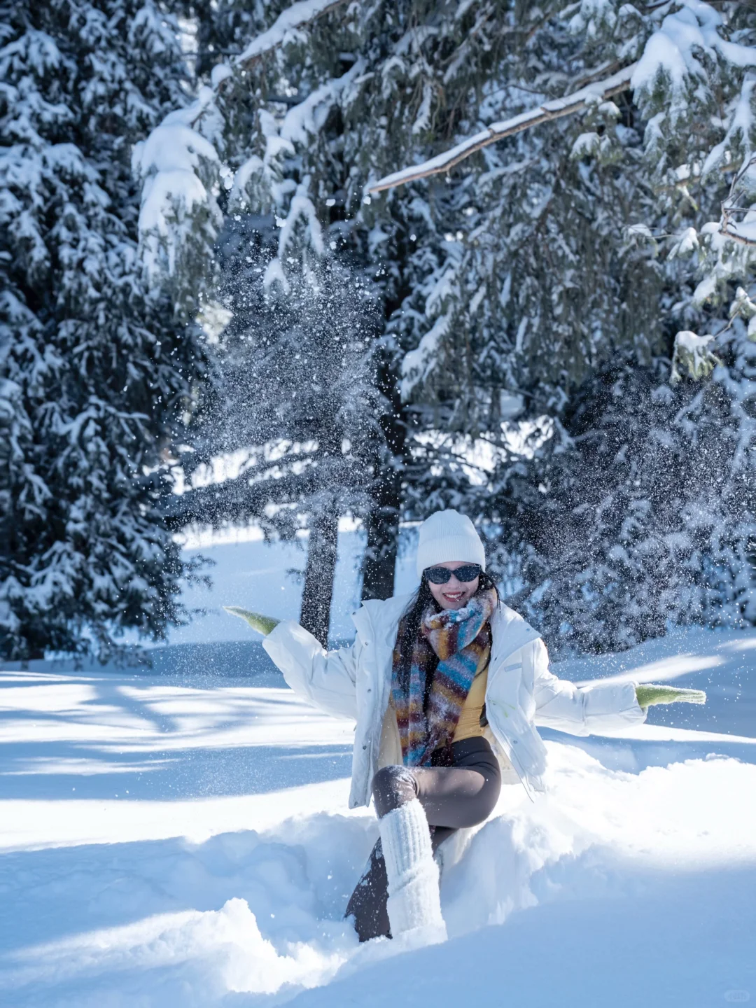提前预习一些雪地拍照姿势 ❄️好有生命力！