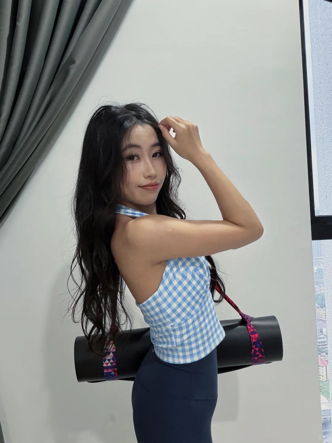 宅家和我喜欢的瑜伽服 瑜伽垫自拍📸