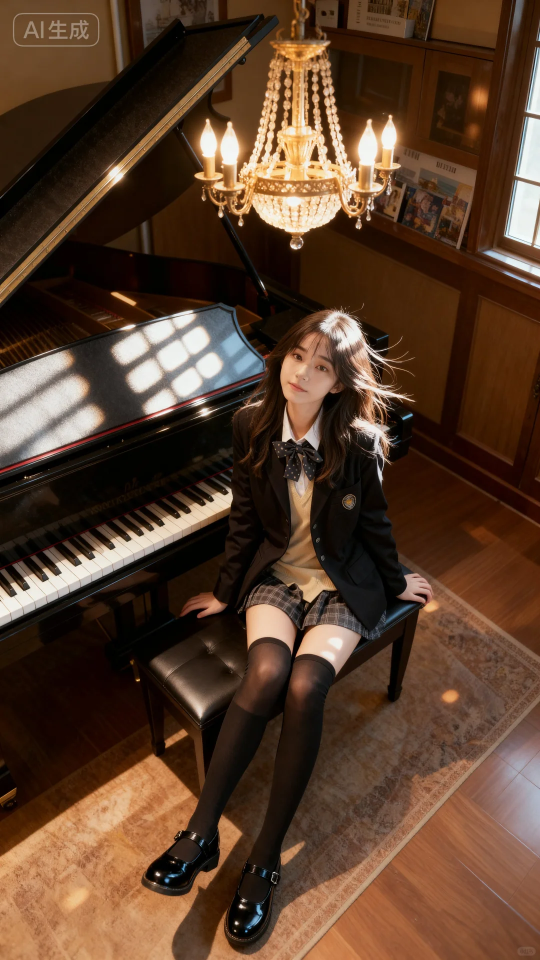 她真的很会拍！钢琴女孩🎹🎹🎹