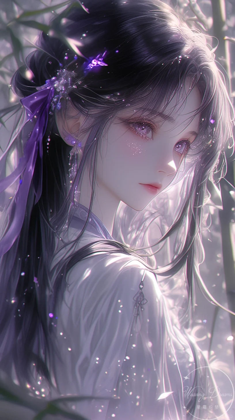 古风少女上线！紫色梦幻壁纸图