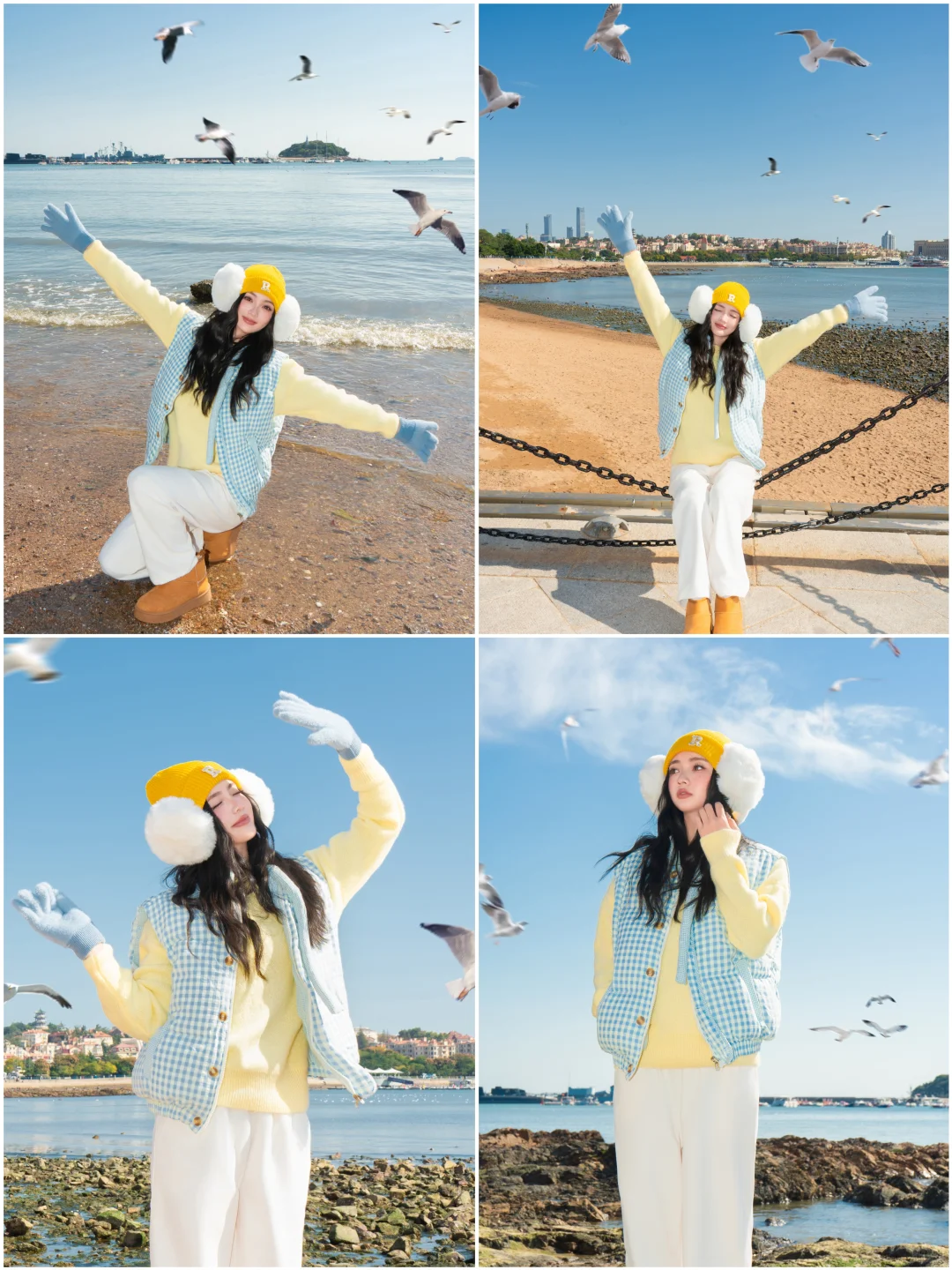 冬日写真来青岛这样拍📸海鸥都为你驻足❗