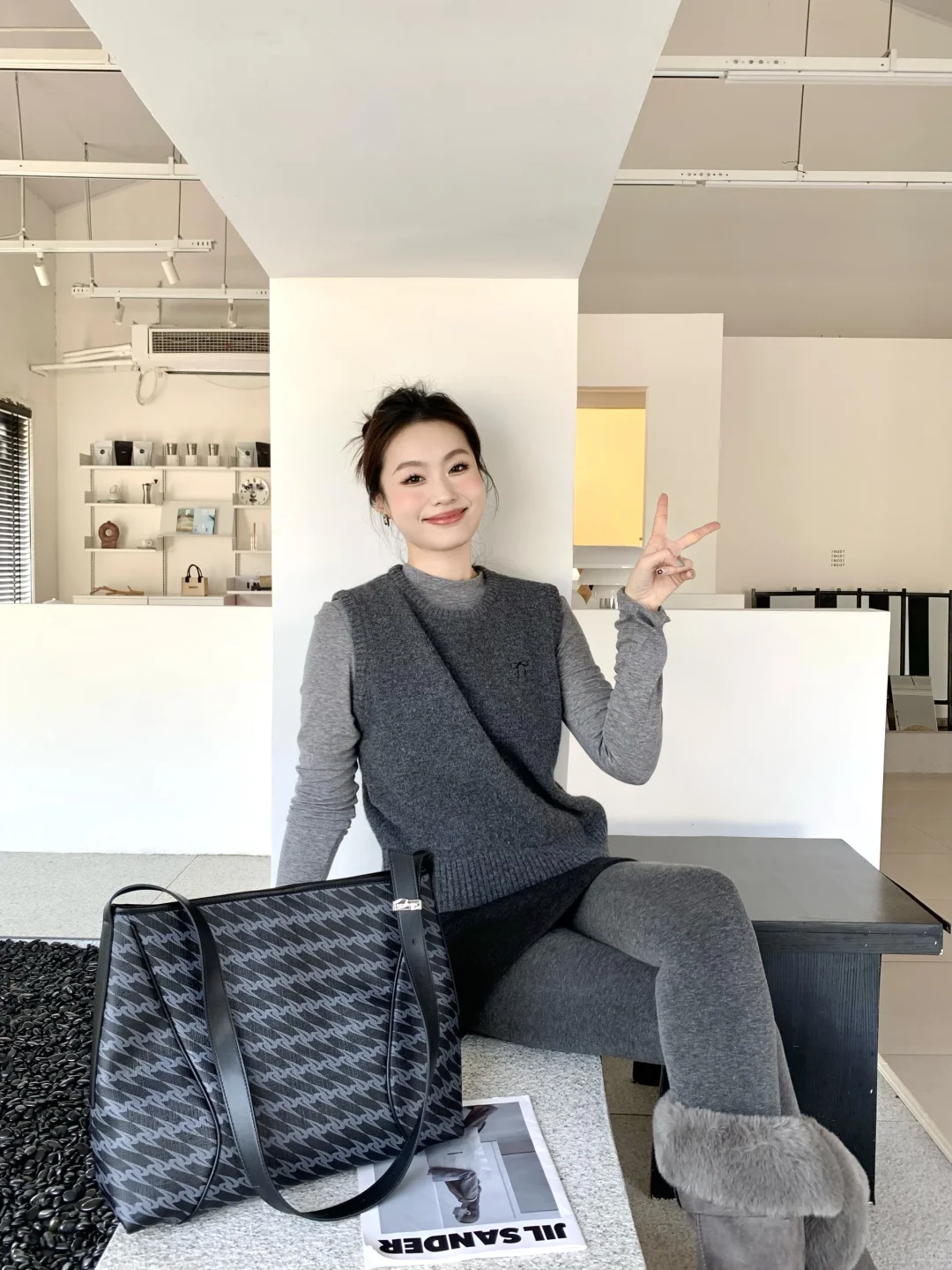 173/120秋冬大被子棉服🐘保暖不露腿ootd～🍂