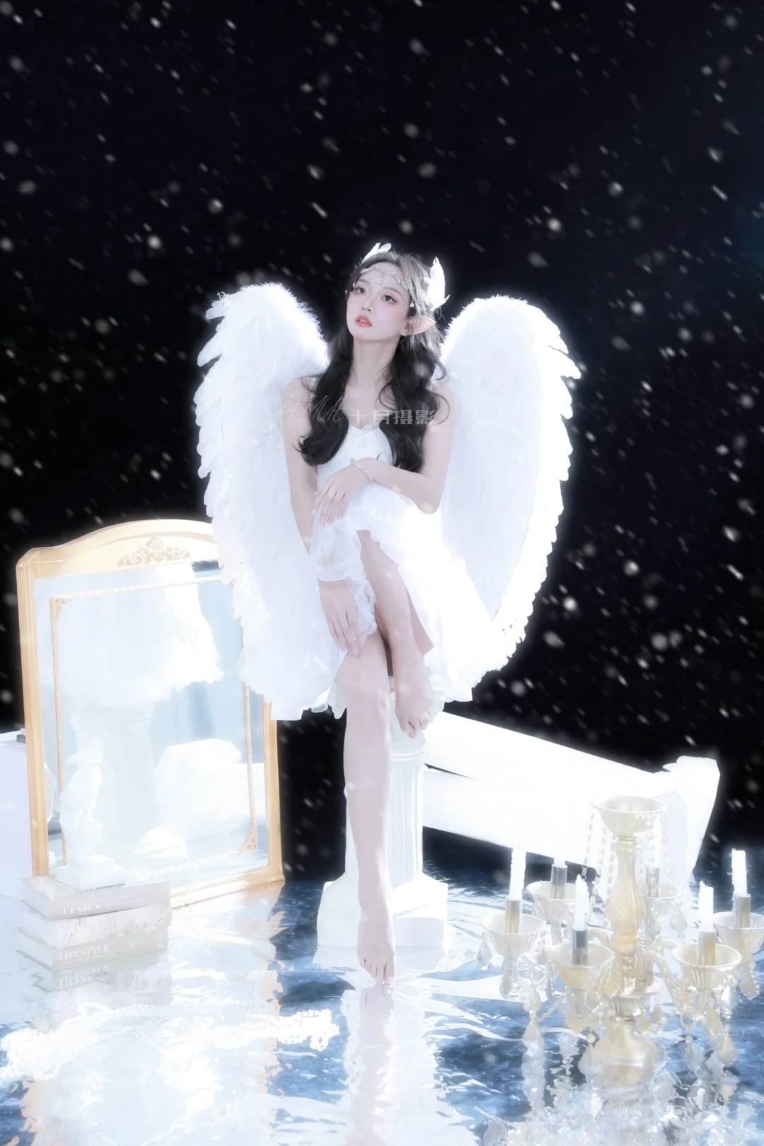 白天使神明写真/逆光而来的天使