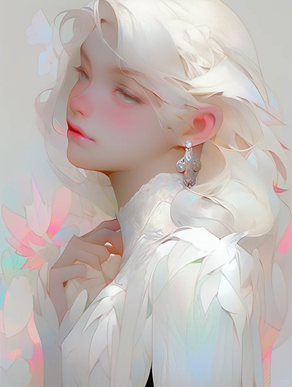 AI绘画|闪着光的天使美少女|绘画灵感分享