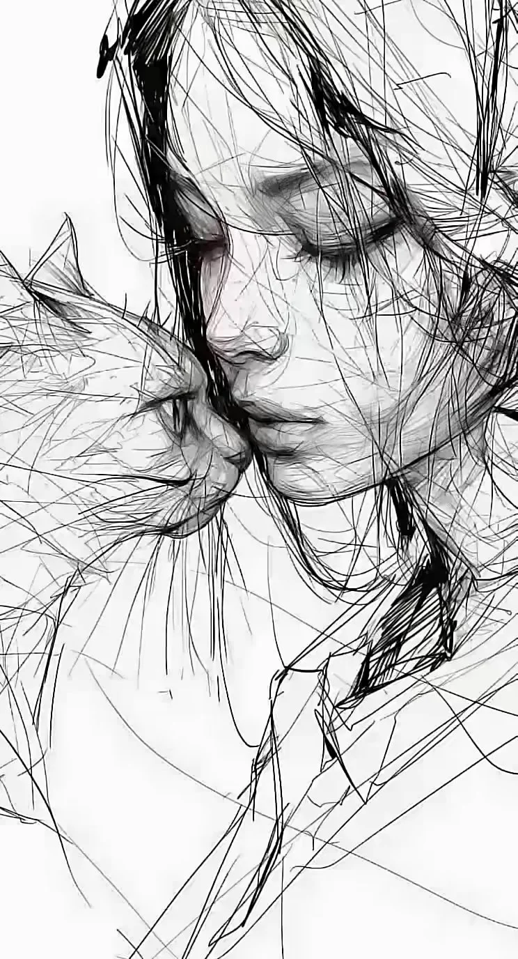 𝑾𝒆𝑪𝒉𝒂𝒕 |黑白线条人物