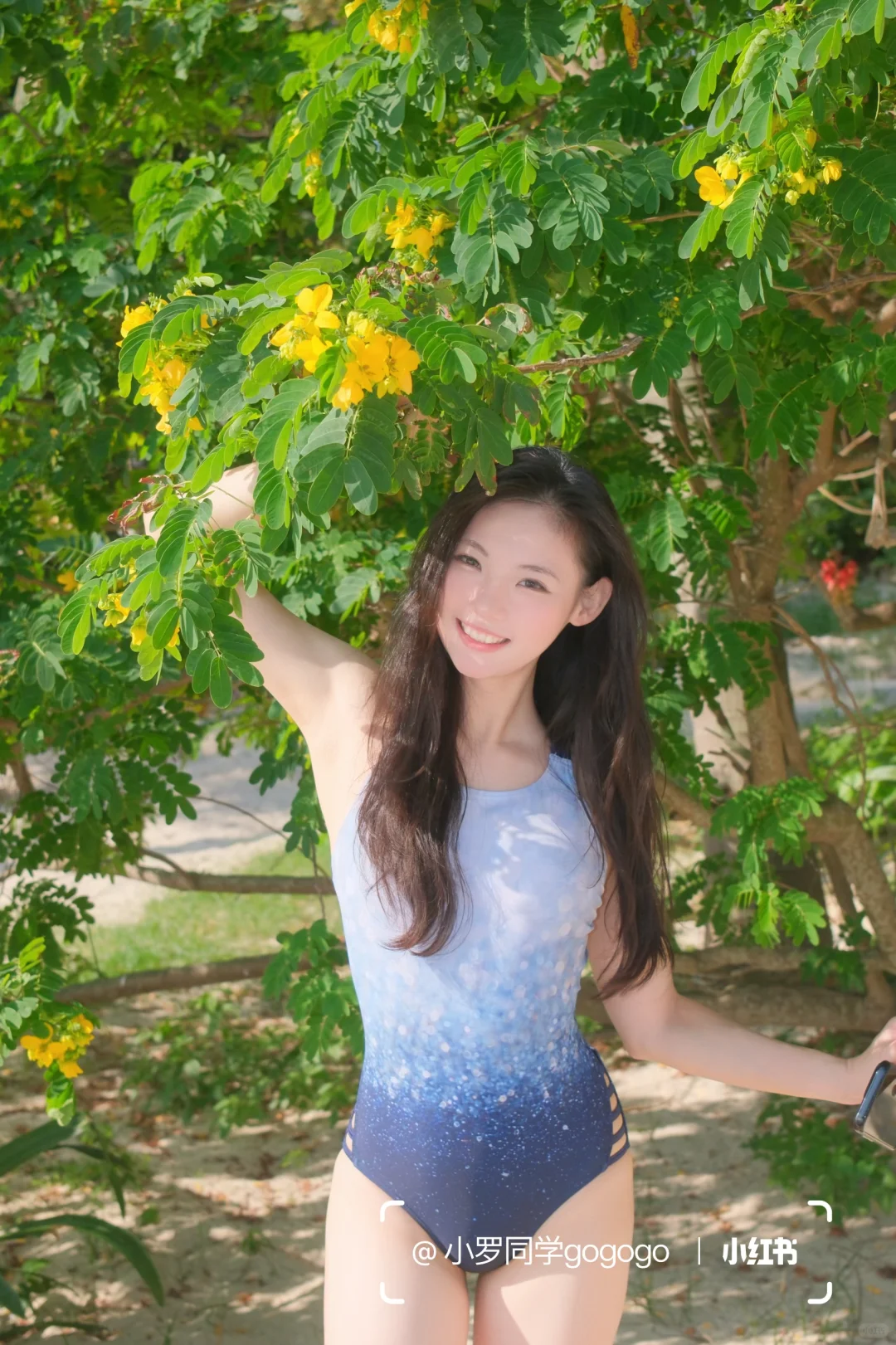 浪花闪烁的星光落在身上✨