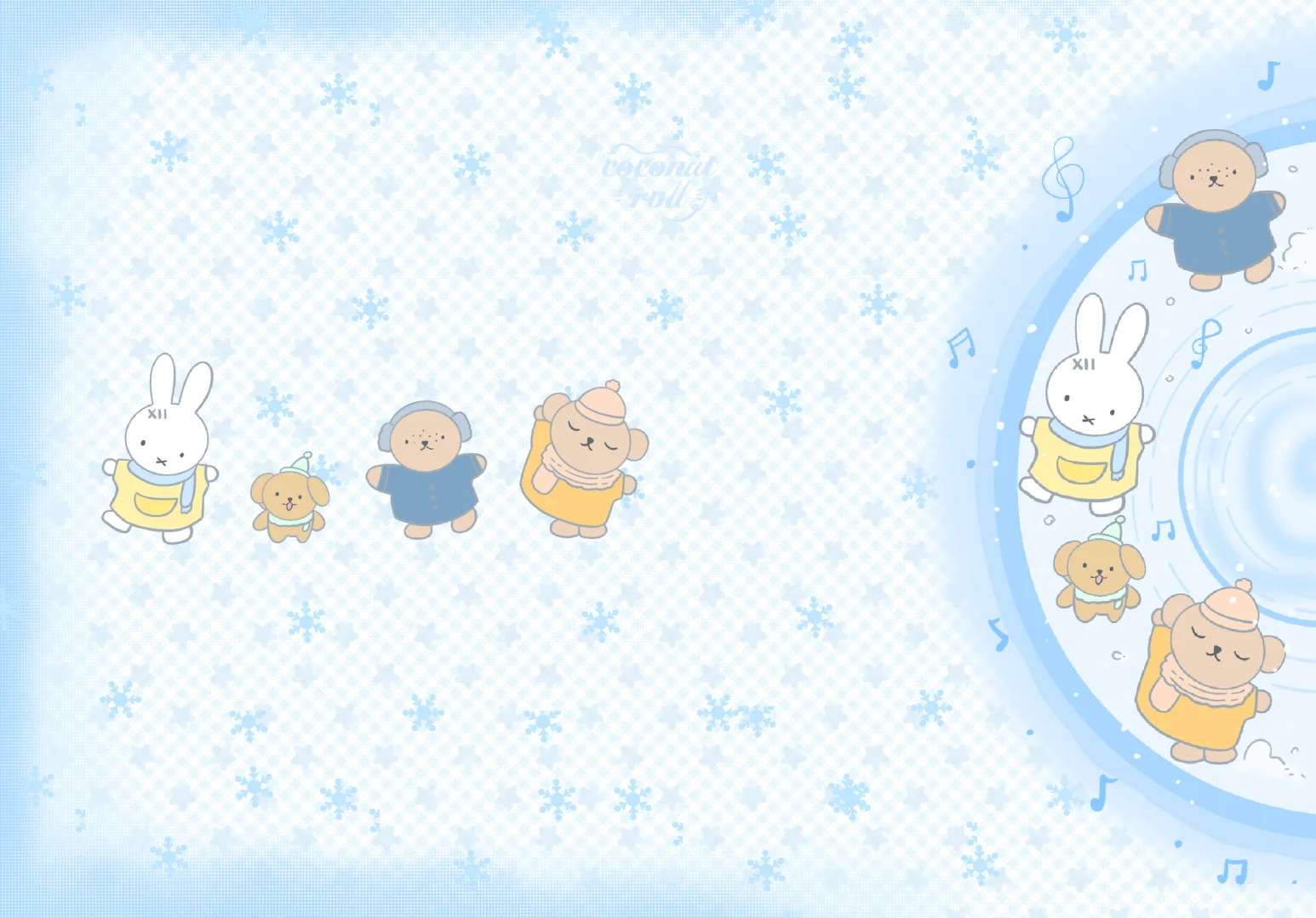 ⛄️｜🖇️⋆💭‧miffy 米菲的横屏壁纸来啦～