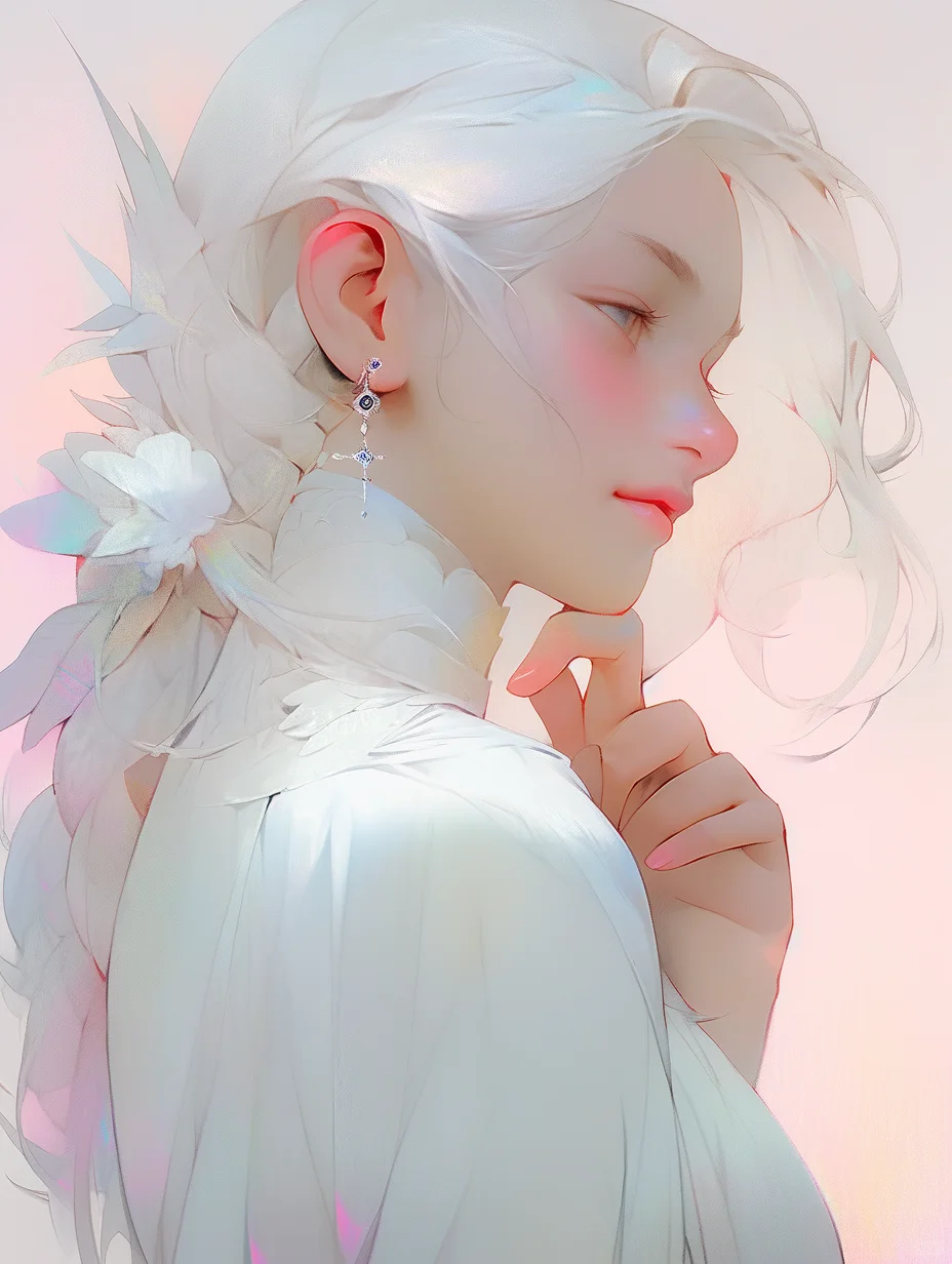 AI绘画|闪着光的天使美少女|绘画灵感分享