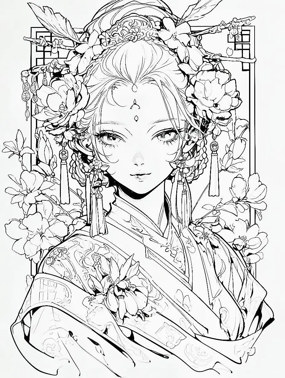 1300➕国风人物线稿素材🥬