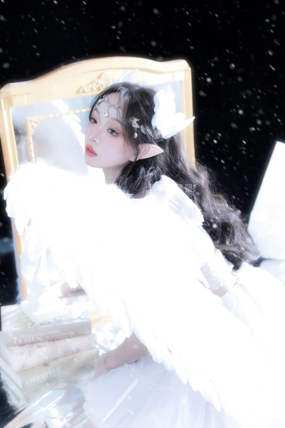 白天使神明写真/逆光而来的天使