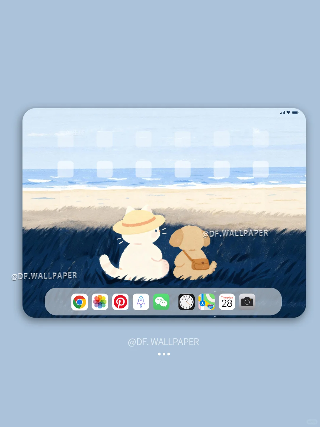 ipad壁纸｜可爱小猫与小狗｜INS风卡通壁纸