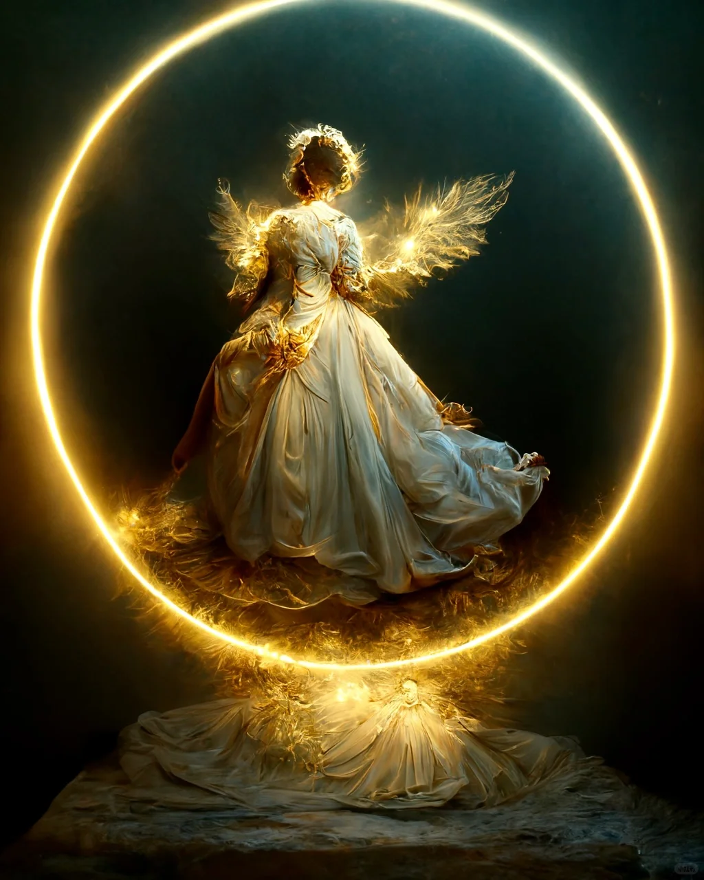 AI绘画｜光环中的天使