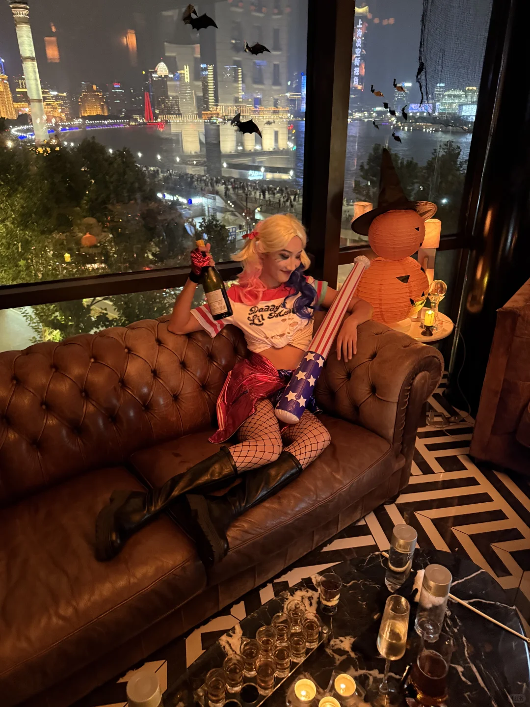 健身女cos小丑女