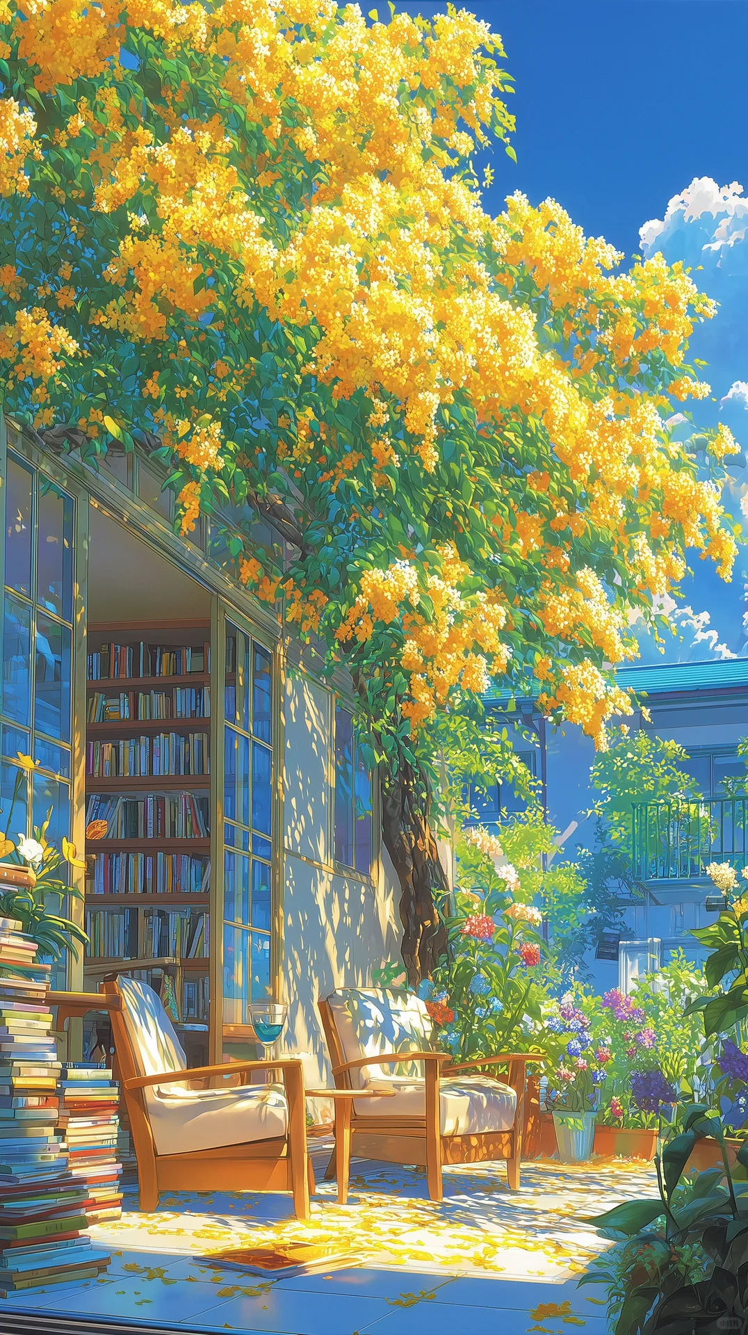 明媚蓝遇到同样明媚的黄