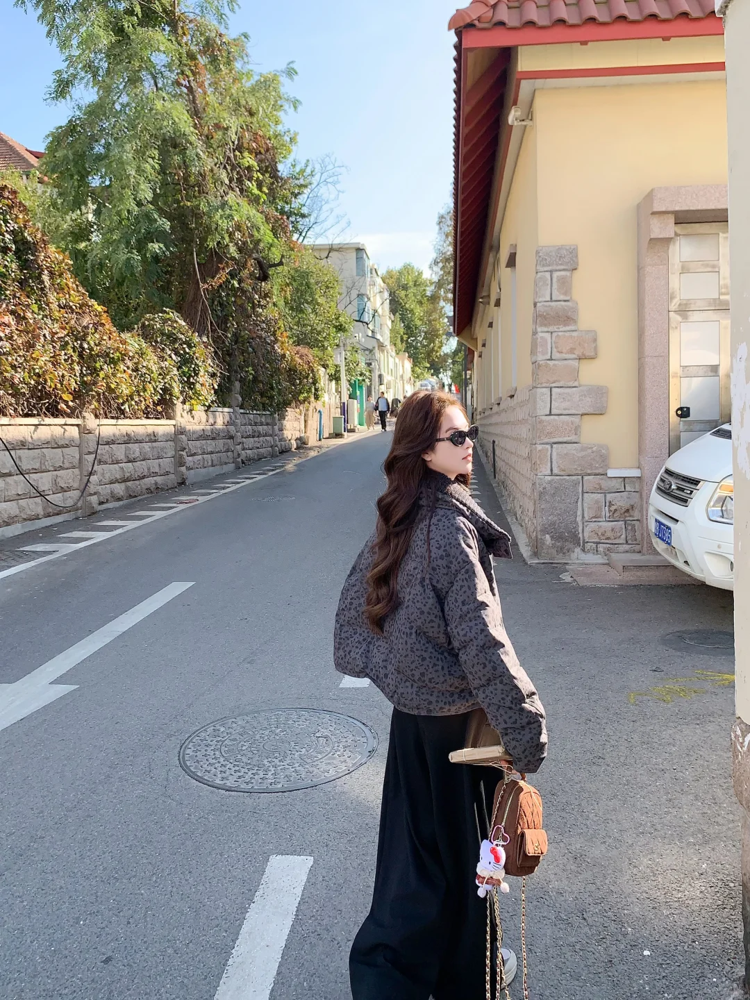 斑点羽绒服复古又俏皮✌🏻