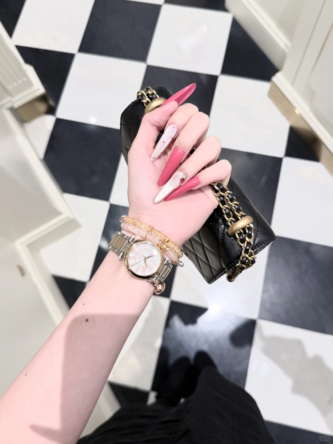 🩷New nali💅娇媚妲己的玫红色美甲～