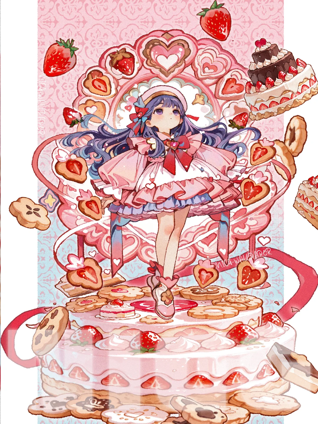 动漫壁纸-知世大小姐蛋糕趴-手机壁纸-0252
