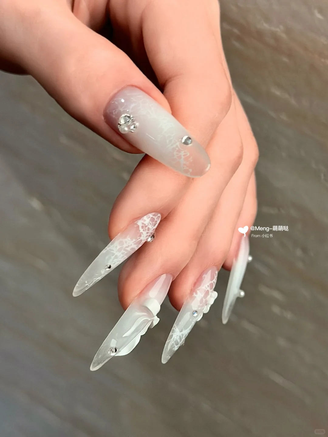 蕾丝蝴蝶结|婚甲