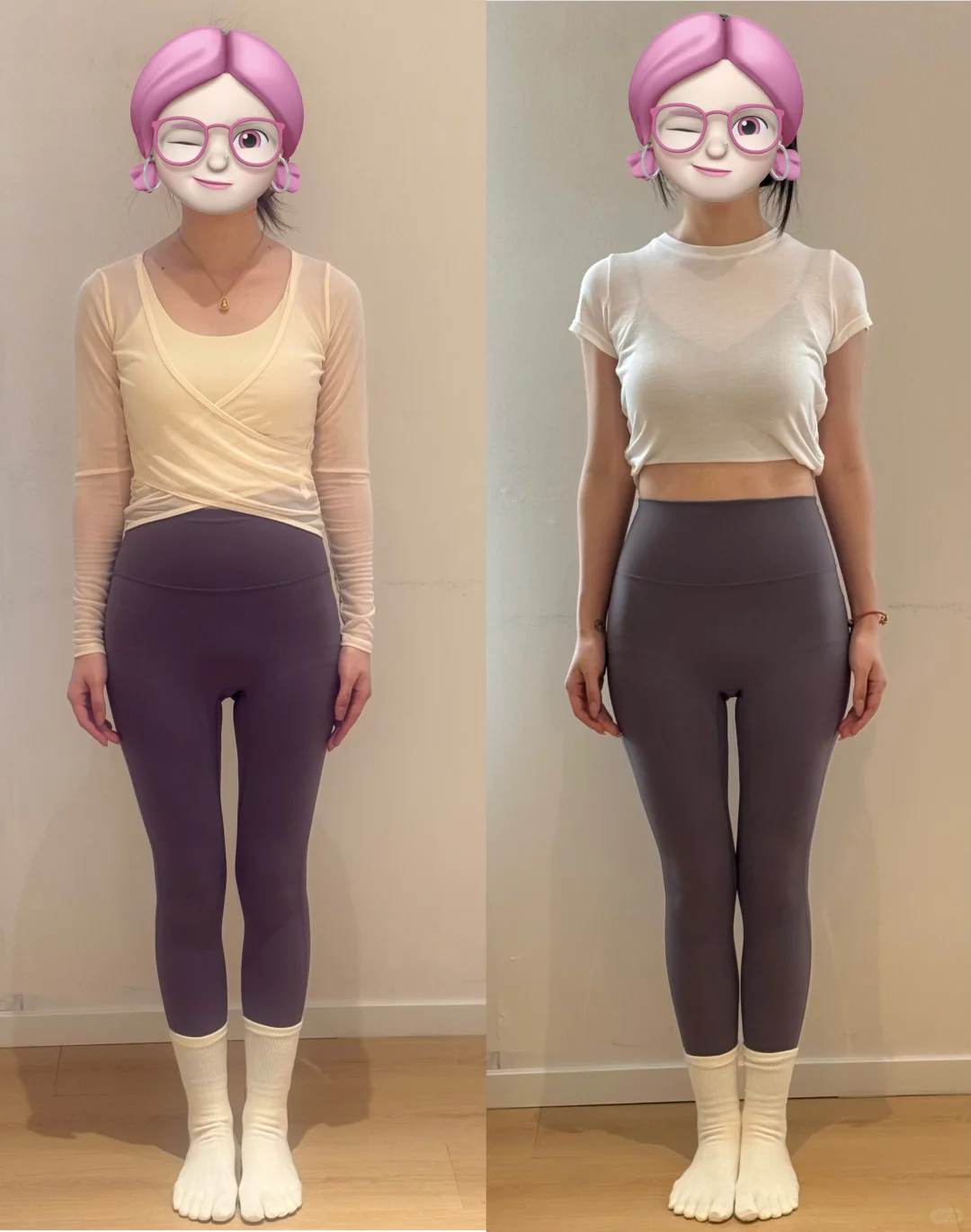 普拉提 体态调整 对比图